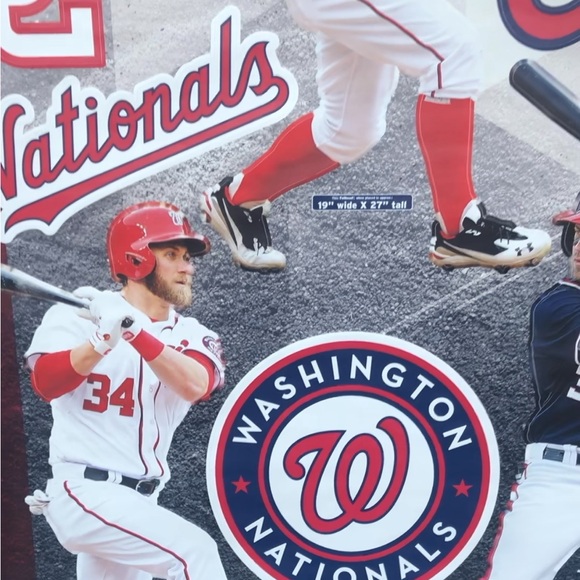 Fathead Wall Cling • Bryce Harper • Washington Nationals• New in Box • Reusable - Picture 5 of 9